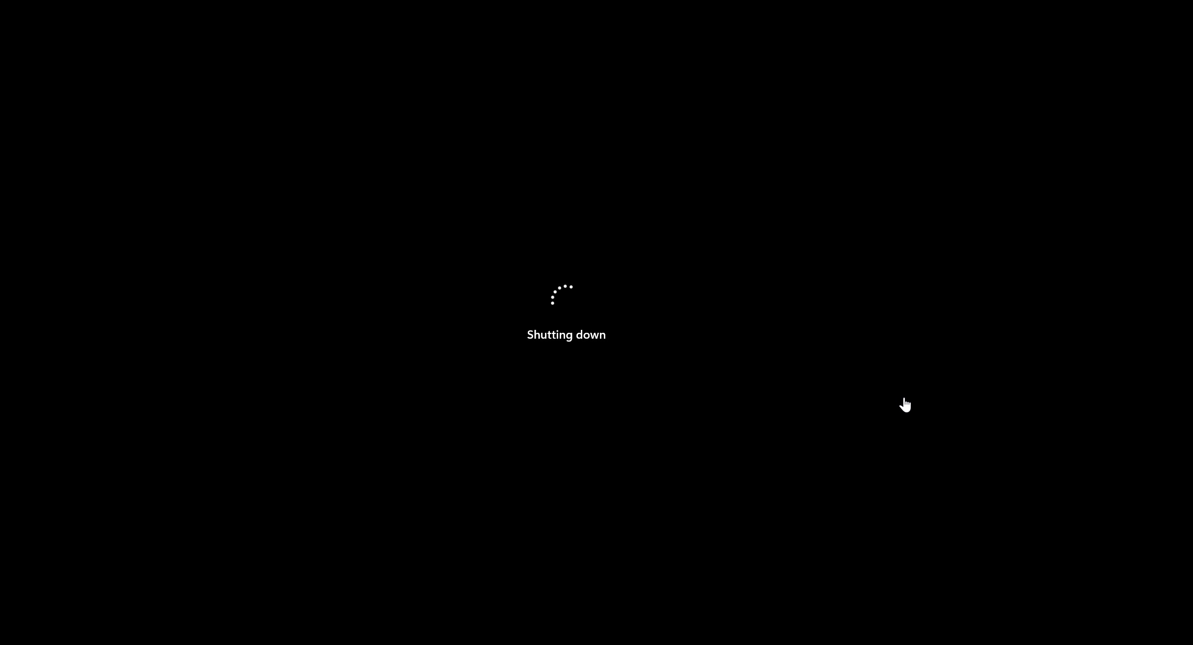 Windows 11 shutting down screen