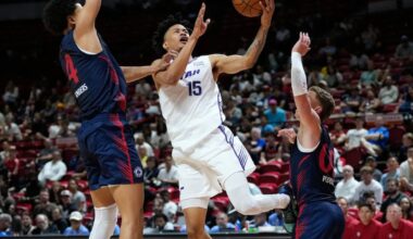 Jazz guard Trey Alexander taken from court on stretcher in NBA Summer League game