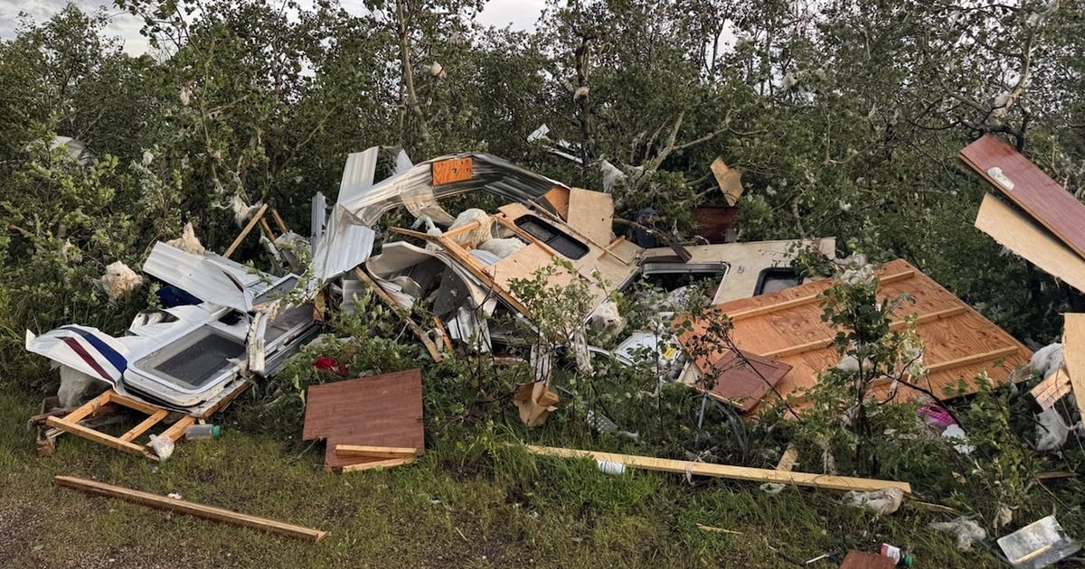 ‘The whole sky started swirling’: Tornado touches down at eastern Alberta campground - CTV News