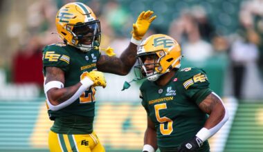 Justin Rankin leads the way with three touchdowns as Edmonton Elks run over winless Ottawa Redblacks