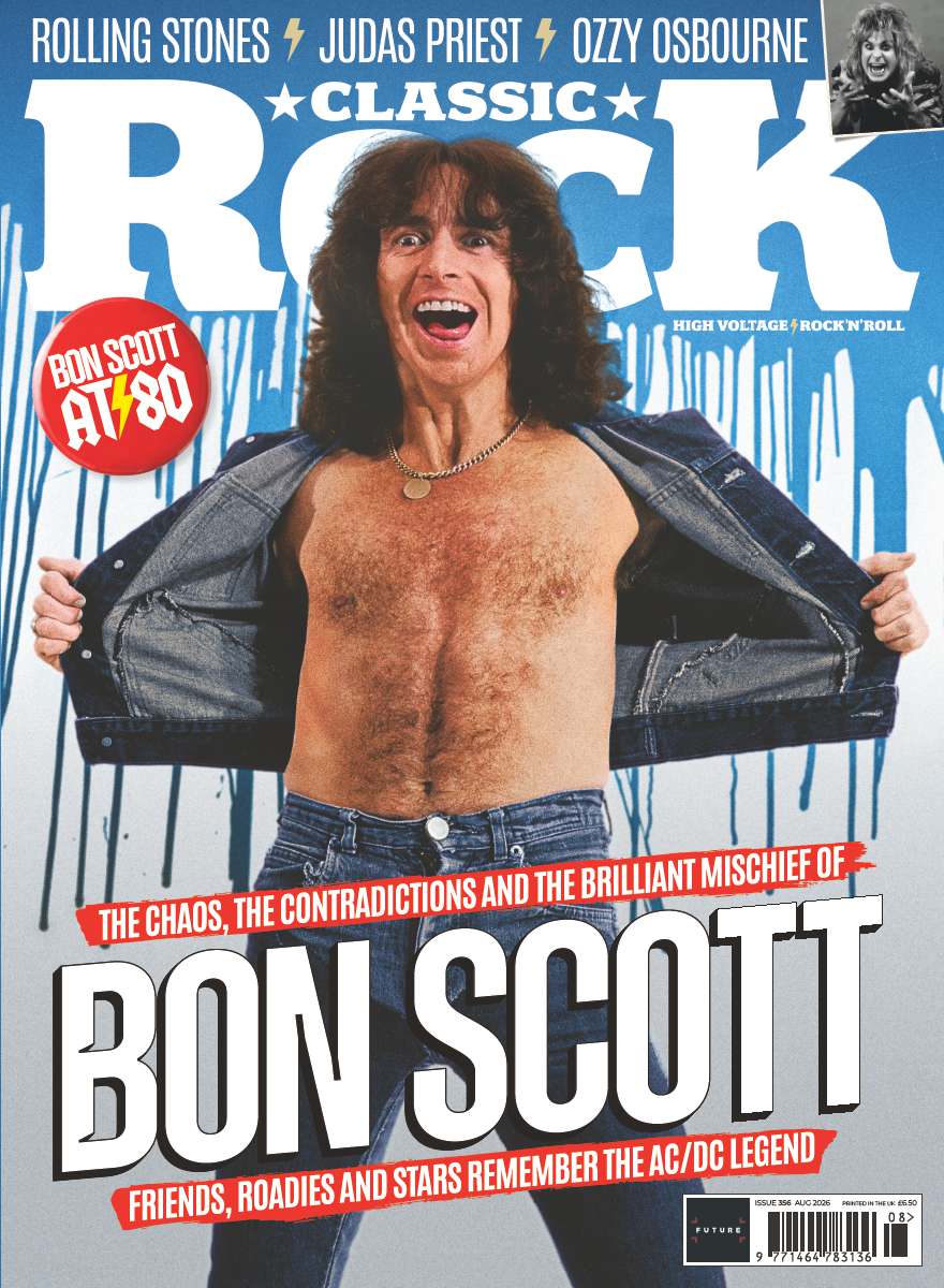 The cover of Classic Rock 356, featuring Bon Scott