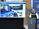 York Regional Police Deputy Chief Ryan Hogan speaks during a press conference to announce the results of 'Project South,' a lengthy investigation into organized crime and corruption, at York Regional Police headquarters in Aurora, Ont., Thursday, Feb. 5, 2026.