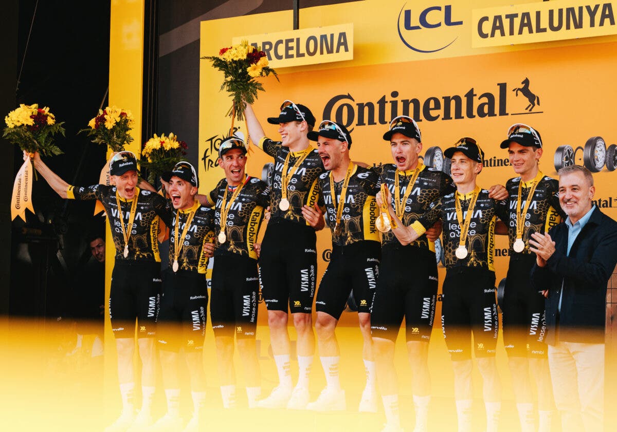 Vingegaard and Visma won the stage 1 TTT of the Tour de France