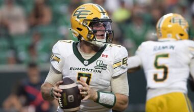 Edmonton Elks look to sweep home-and-home series with defending champion Saskatchewan Roughriders