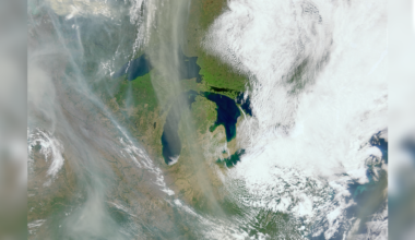 Ocean-monitoring satellite spots wildfire smoke from space photo of the day for July 1, 2026