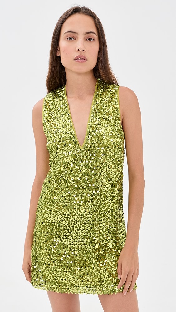 SIMONMILLER Fountain Sequin Dress - Metallic Pear