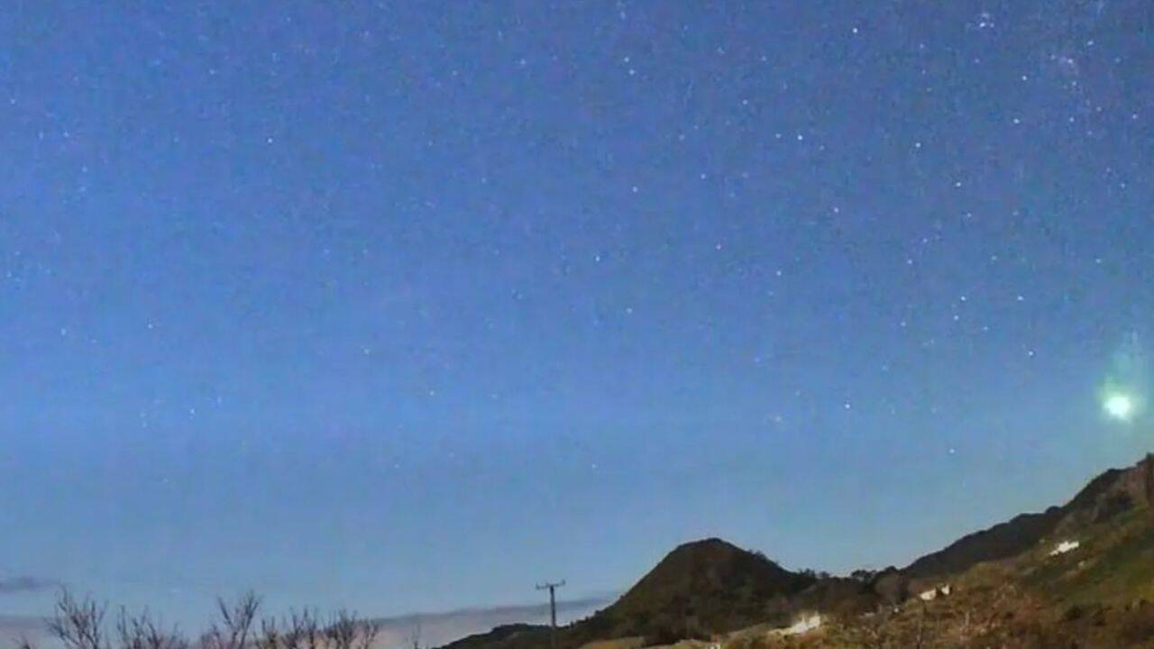 Image Credit: David Greig A fireball on the far right of the image