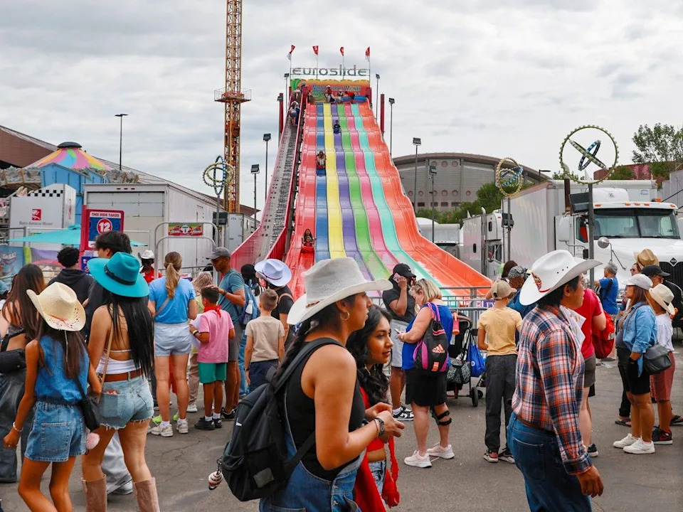 A stabbing occurred near the Euroslide at the Calgary Stampede midway in 2025.