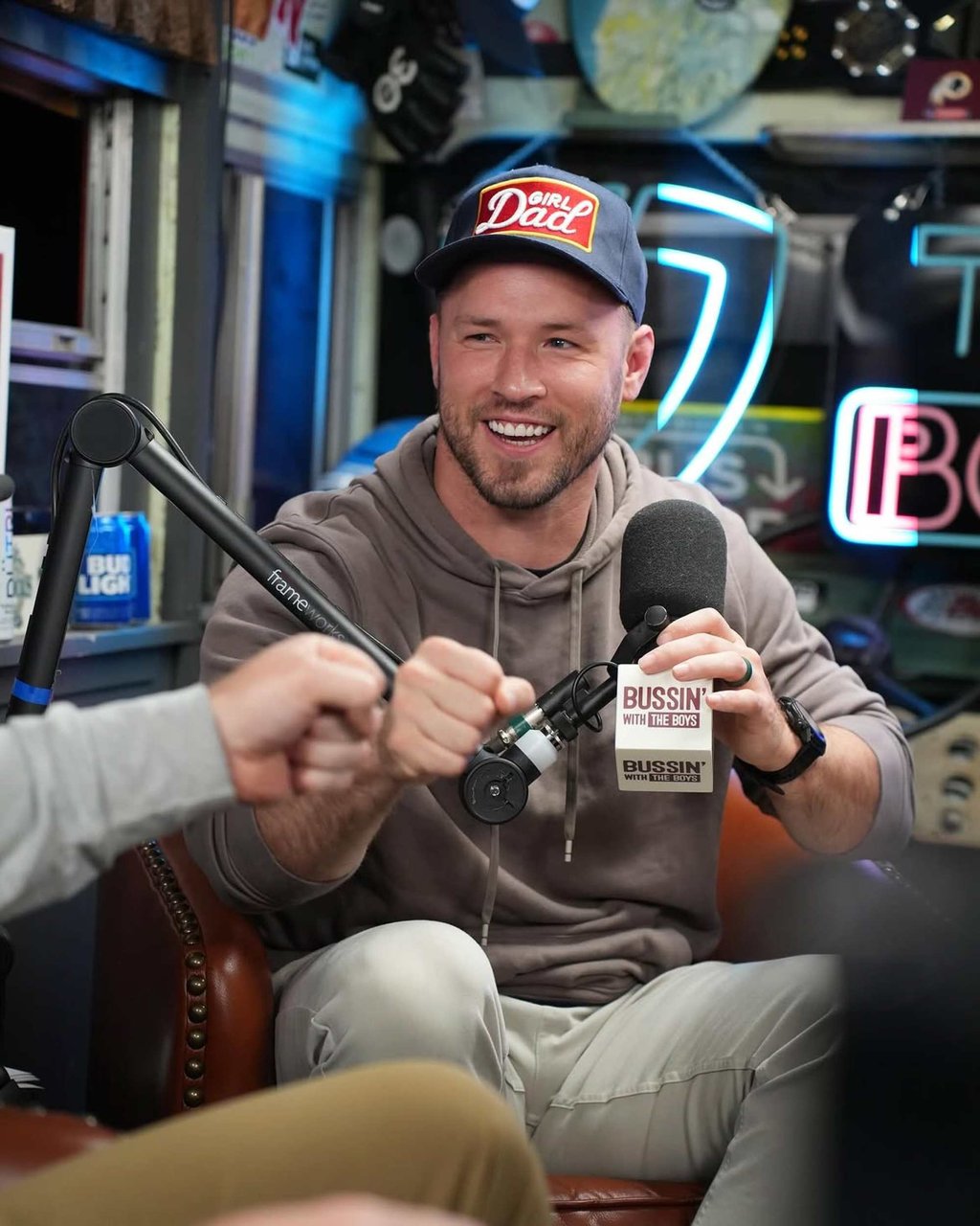 Will Compton (pictured) co-hosts the Bussin’ with the Boys podcast with fellow former NFL player Taylor Lewan. Photo: @_willcompton/Instagram.