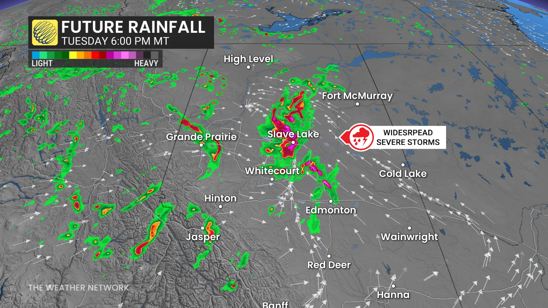 Rain, Storm, Wind, Flood, Alberta, Edmonton, July 27, 2026. (The Weather Network)