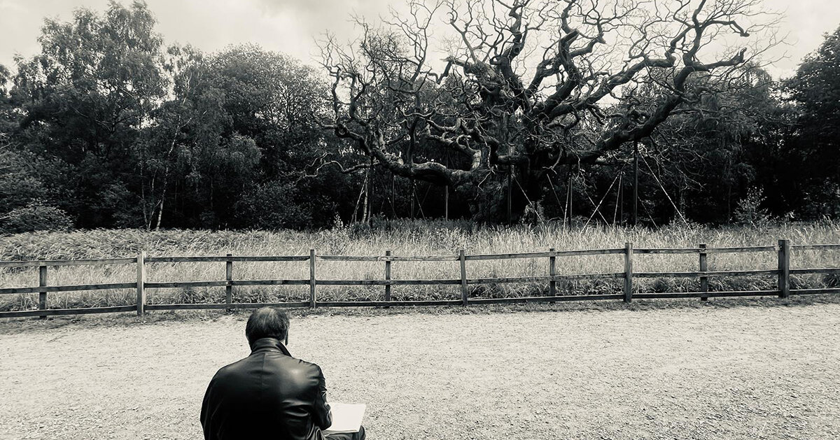 ai weiwei returns to drawing after 50 years with a tree for CIRCA