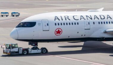 Air Canada flight leaves taxiway after landing in Montreal