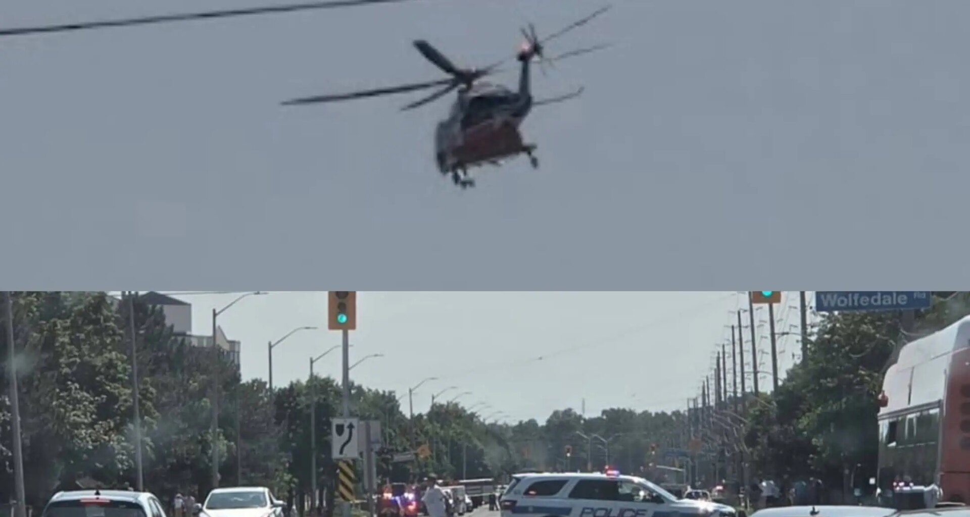 ROAD CLOSED: Driver airlifted from rollover crash in Mississauga