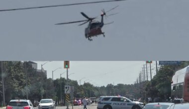 ROAD CLOSED: Driver airlifted from rollover crash in Mississauga