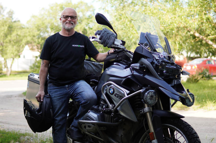 Terry Alberts and his motorbike.