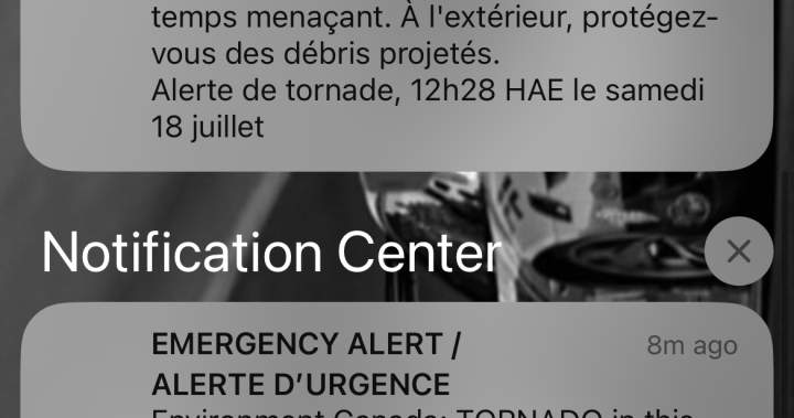 Tornado warning issued for Milton, Mississauga, Oakville area