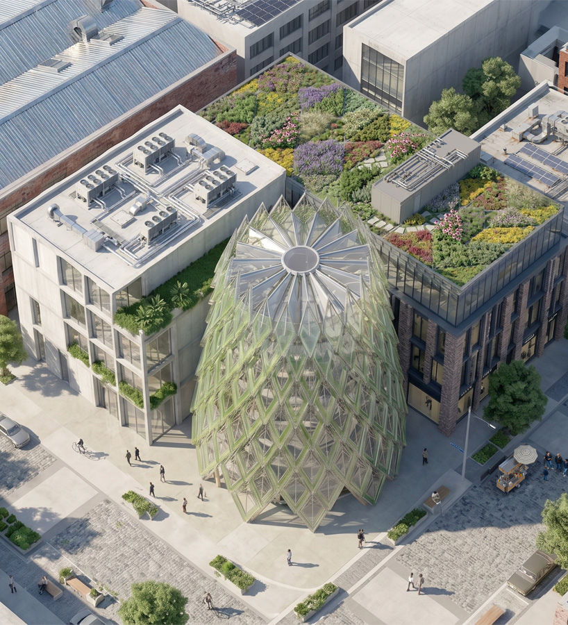 rethinking the glass tower through a living skin that grows, shades, and generates energy - 1