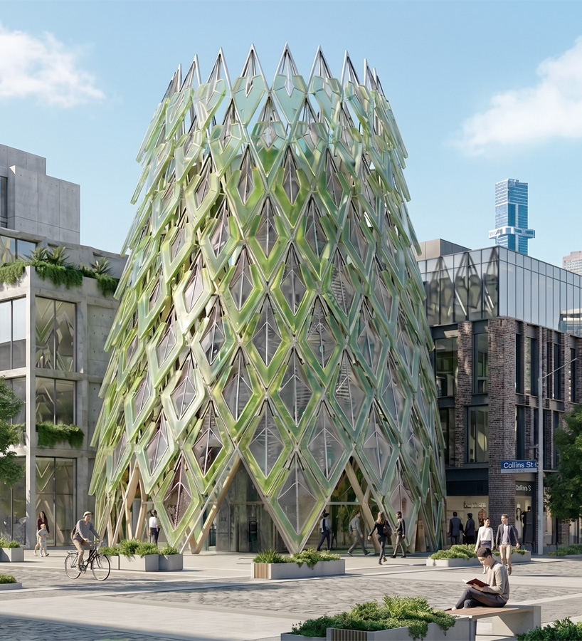 rethinking the glass tower through a living skin that grows, shades, and generates energy - 2