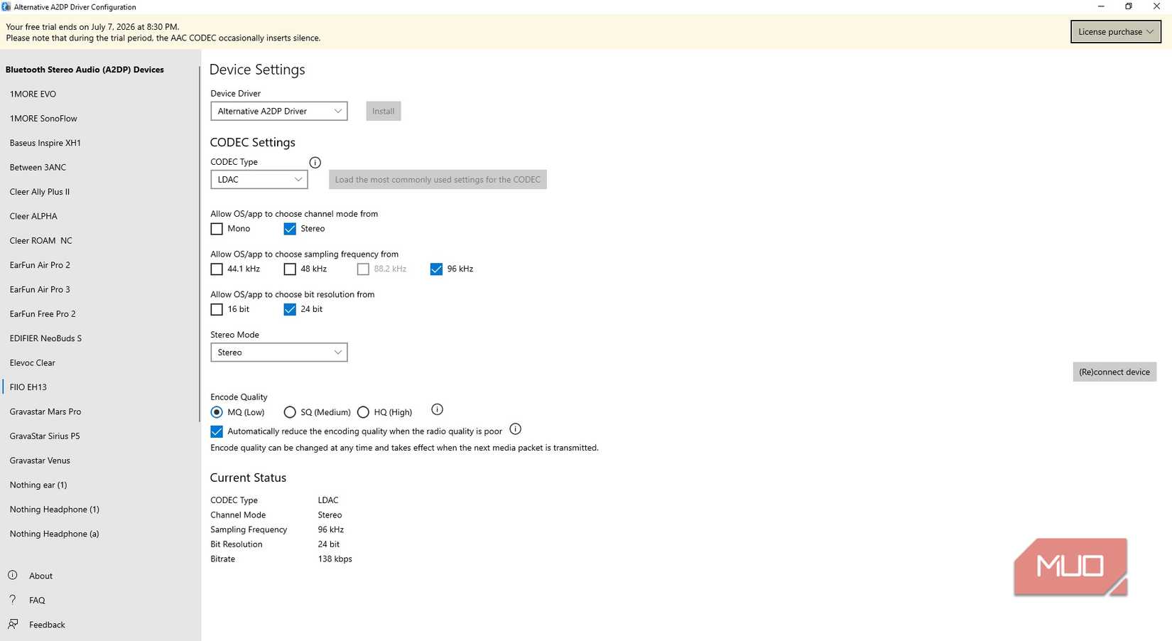 alternative a2dp driver ldac options.