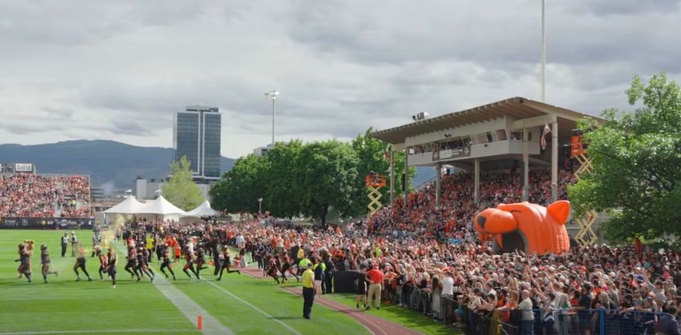 apple bowl stadium kelowna temporary expansion bc lions summer 2026