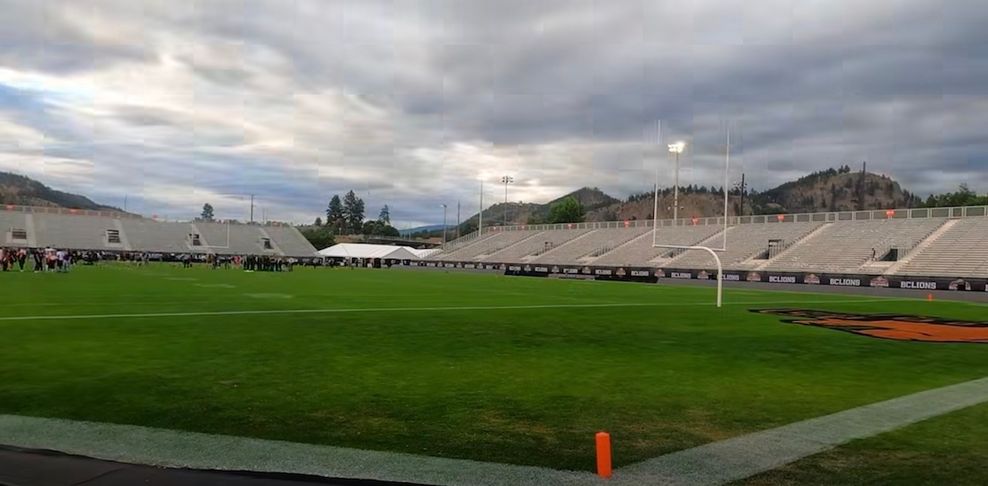 apple bowl stadium kelowna temporary expansion bc lions summer 2026