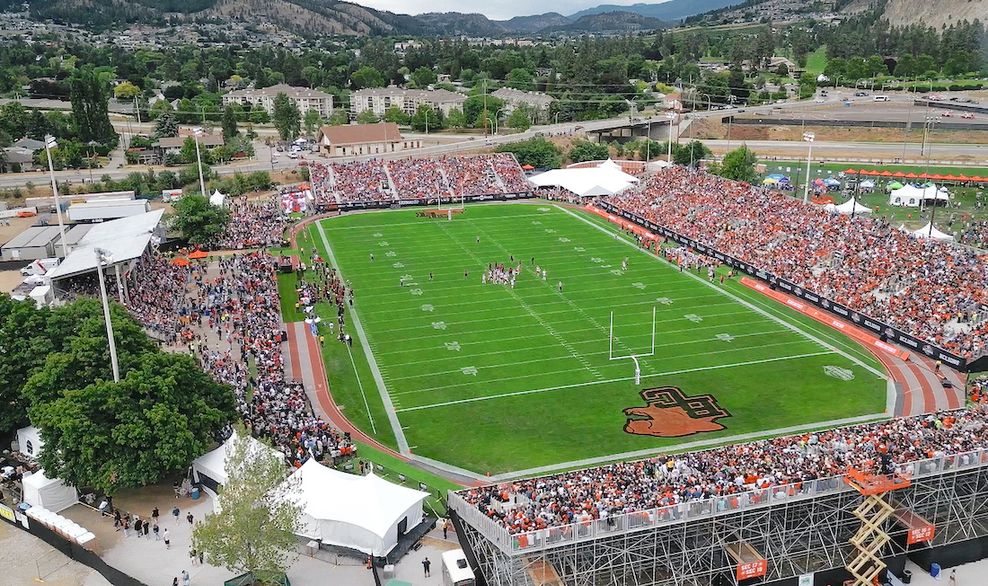 apple bowl stadium kelowna temporary expansion bc lions summer 2026