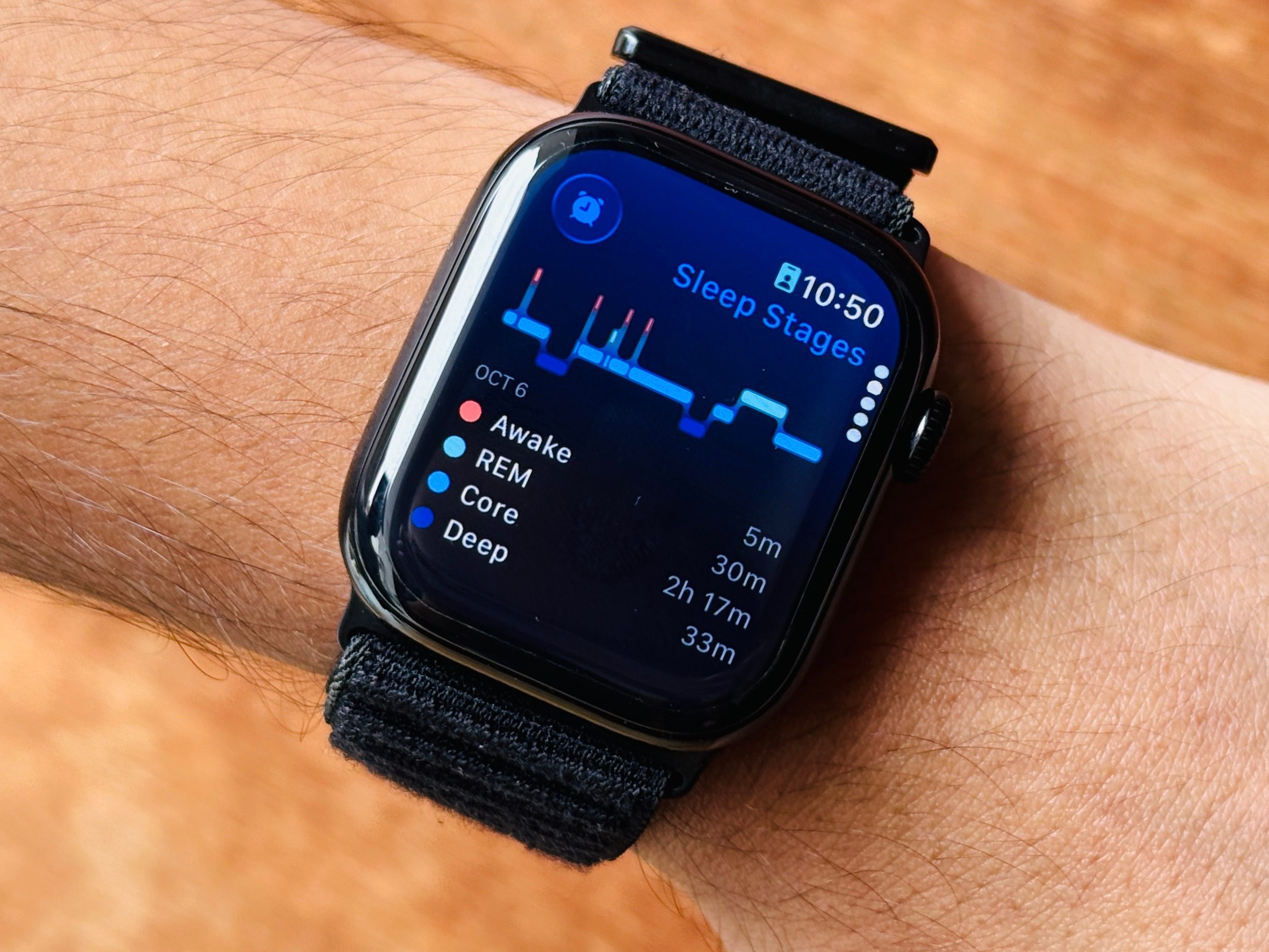 Sleep record in Apple Watch Series 11.