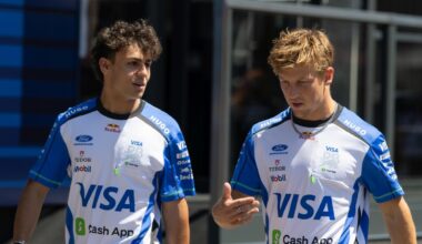 Liam Lawson and Arvid Lindblad surprise fans on easyJet flight after Belgian GP