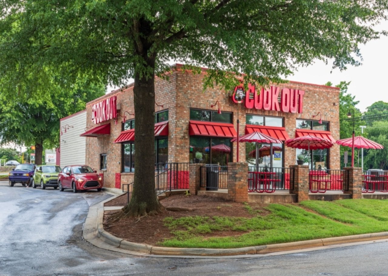 Cook Out Burger location. -