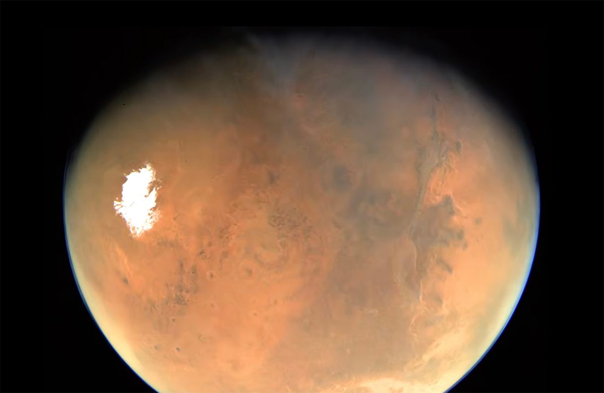 Image of Mars captured by NASA