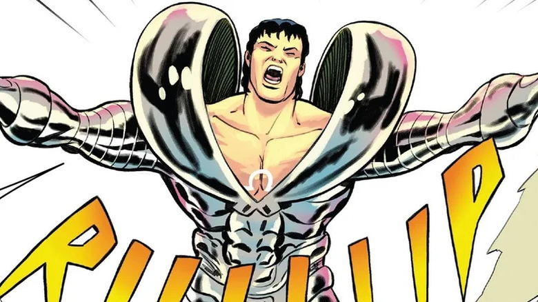 Beyonder rips apart a comic book page in Avengers: Beyond #1 artwork by Greg Land