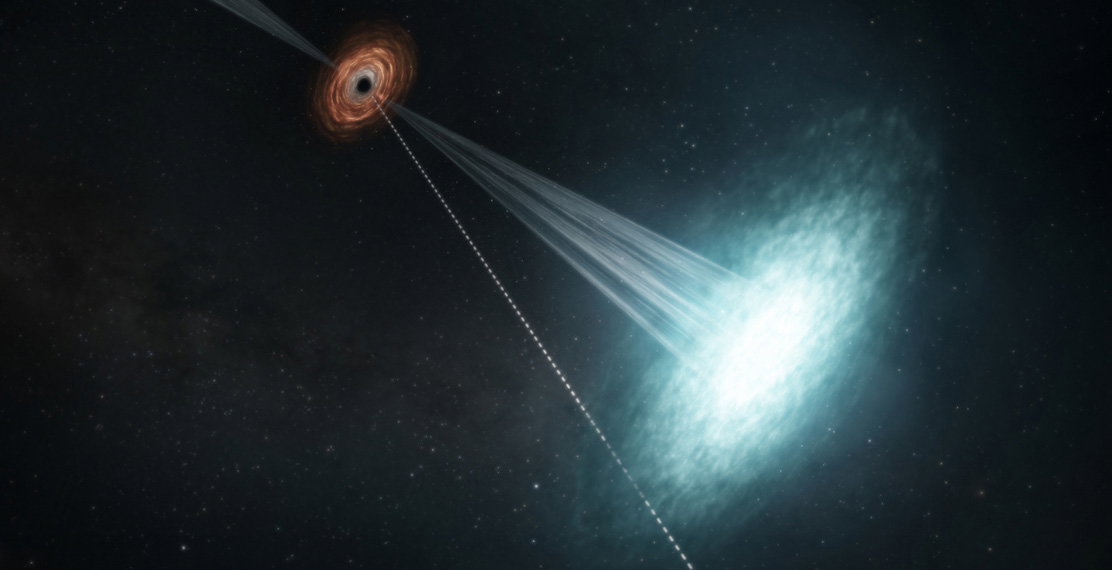 black hole blue flash