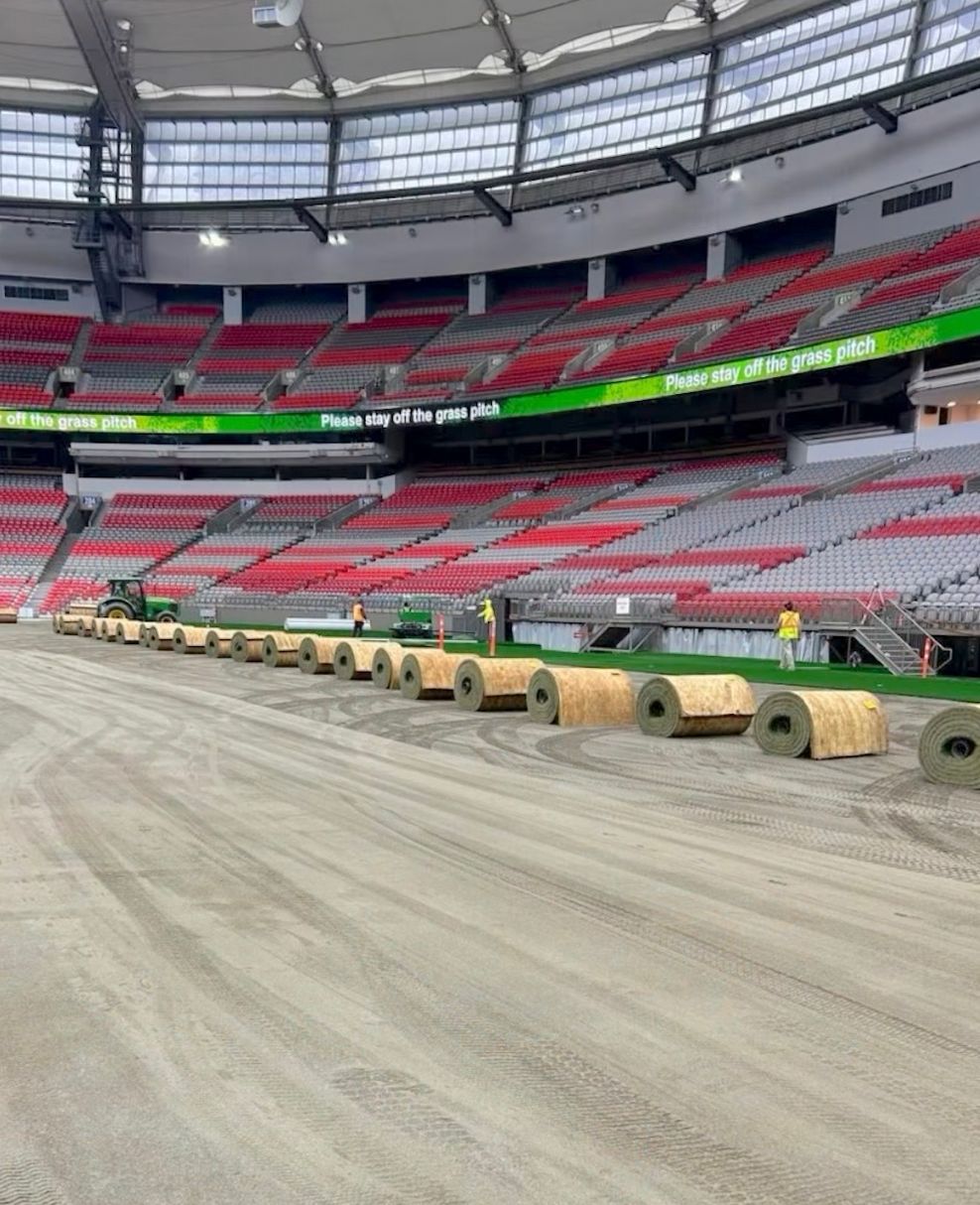 bos sod farms abbotsford fifa world cup grass bc place stadium vancouver