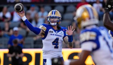 Blue Bombers to start Dru Brown at QB vs. Stampeders, Collaros remains out
