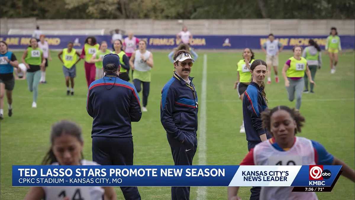 Cast of Ted Lasso has busy match day in Kansas City