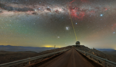A laser disappears into the Milky Way's heart photo of the day for July 16, 2026