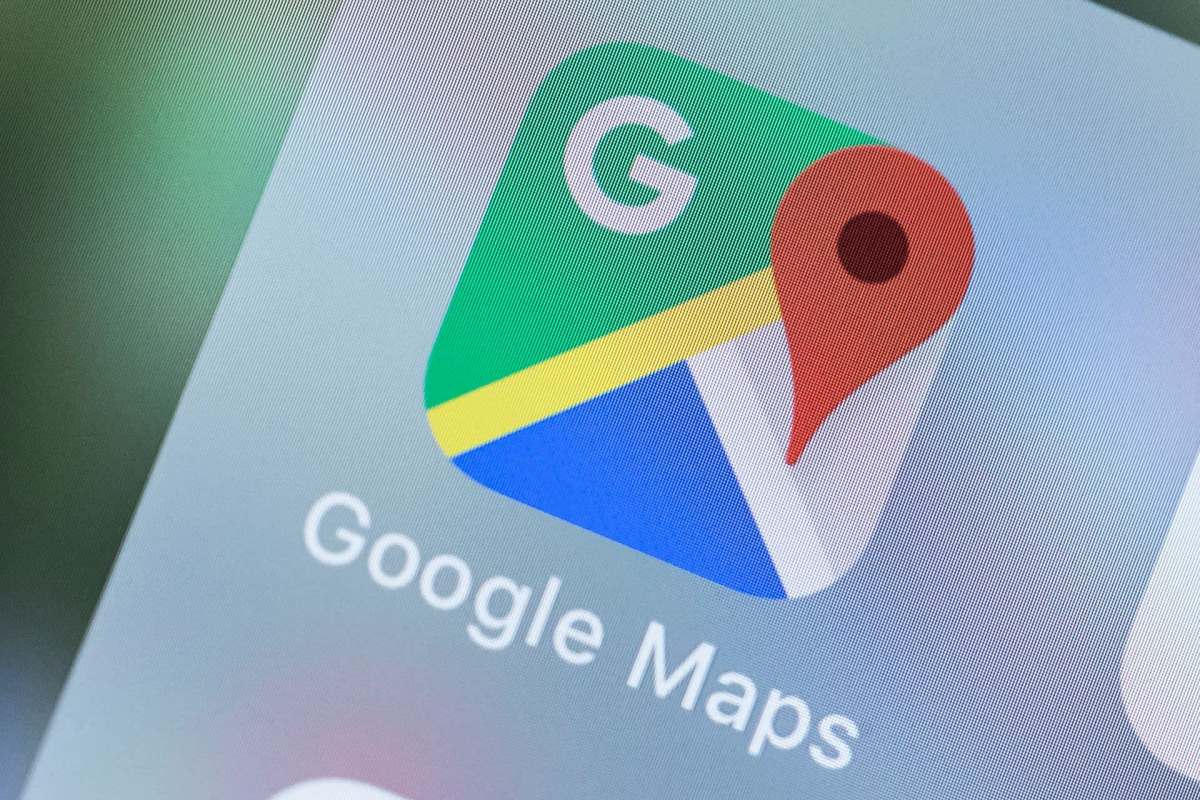 The Google Maps app on a phone.