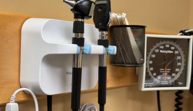 Tools hanging on the wall in a Saskatchewan doctor's office.