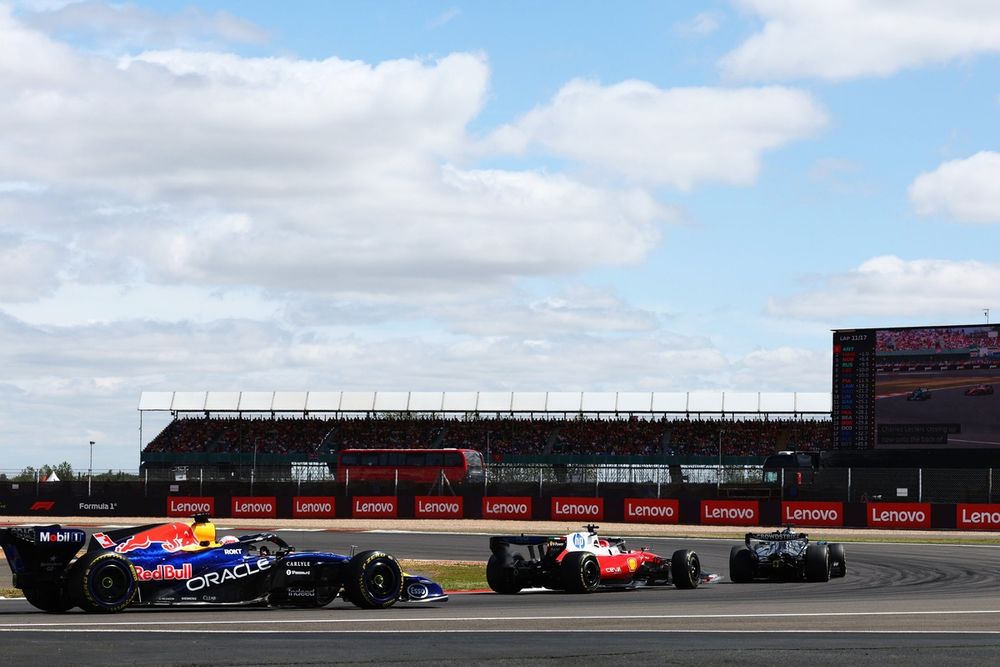 Charles Leclerc, Ferrari, Max Verstappen, Red Bull Racing, George Russell, Mercedes