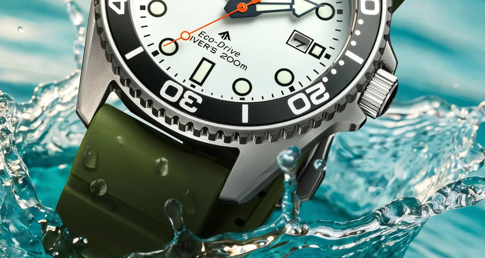 Close-up of a stainless steel diver