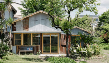 coil kazuteru matumura turns timber outbuildings into shared kitchen in osaka