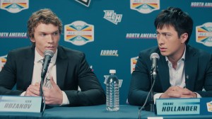 Connor Storrie and Hudson Williams on 'Heated Rivalry'
