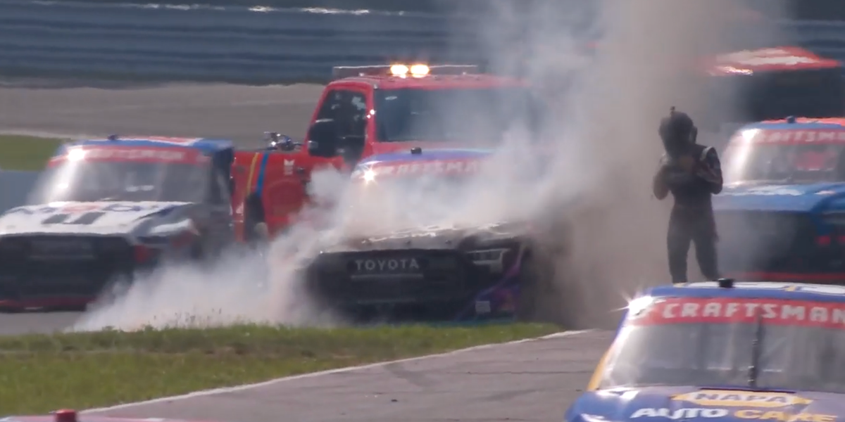 NASCAR's Annunziata Transported to Medical Facility After Truck Fire at Lime Rock Park