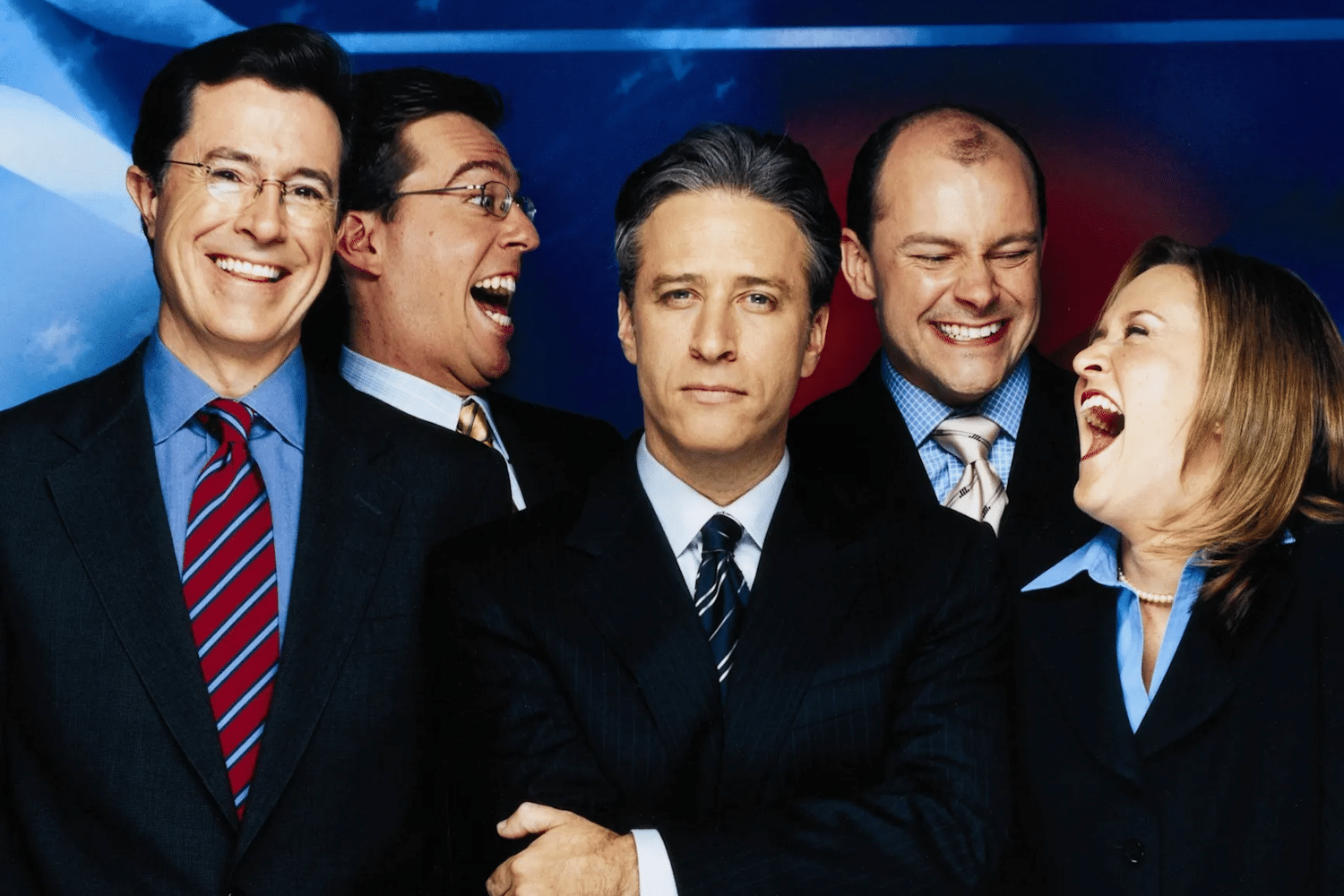 Stephen Colbert, Ed Helms, Jon Stewart, Rob Corddry, Samantha Bee