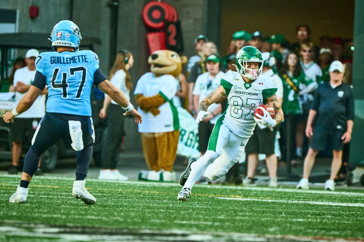 ‘I want to keep building’: Riders’ Daniel Wiebe looks ahead after first CFL touchdown