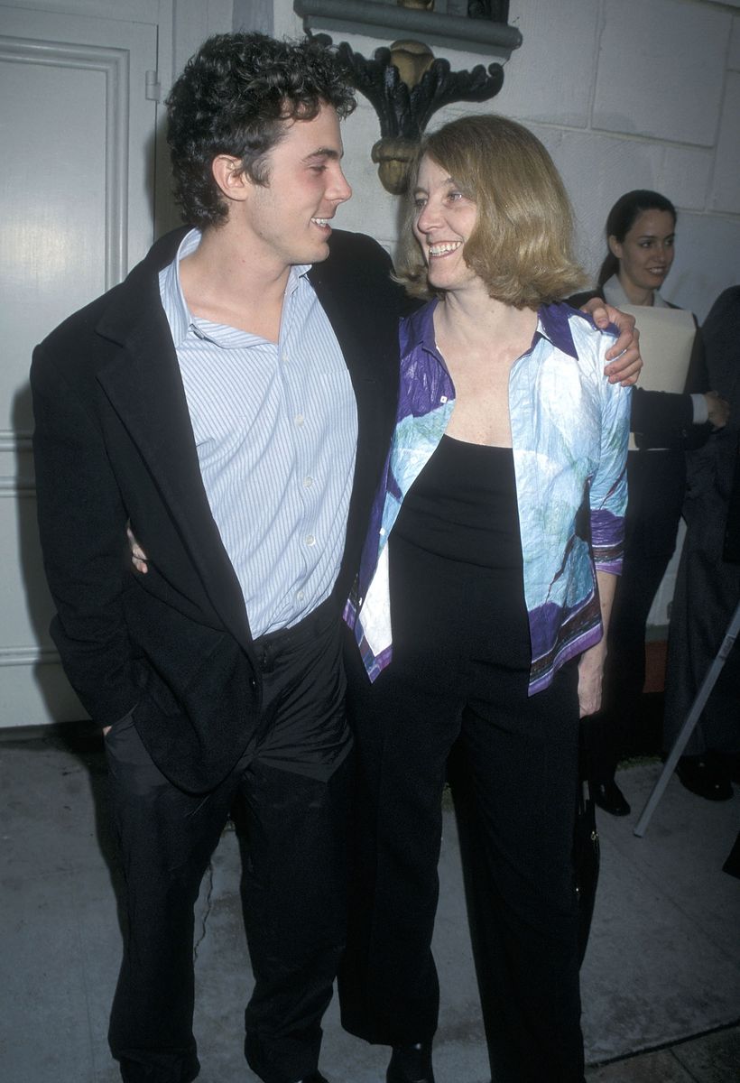 Casey and his mom at the "Committed" premiere in 2000