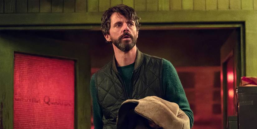 Matthew Goode as Carl Morck looking to the side slightly perplexed in Dept Q.