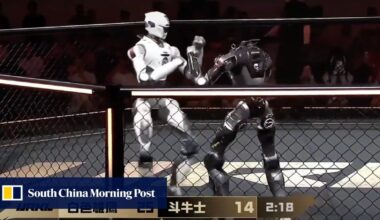Robot wars: MMA bout between humanoids leaves 1 without a head, fans stunned
