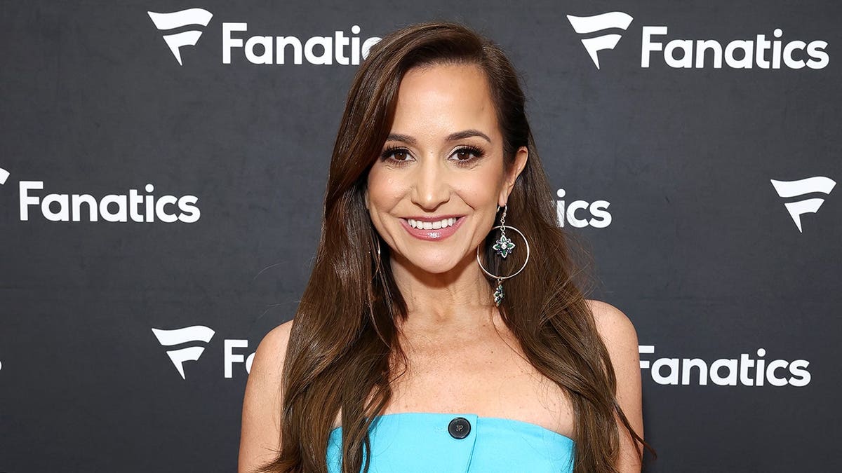 Dianna Russini standing at the 2026 Fanatics Super Bowl Party at Pier 48 in San Francisco