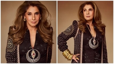 Dimple Kapadia wows in an Abu Jani Sandeep Khosla look.